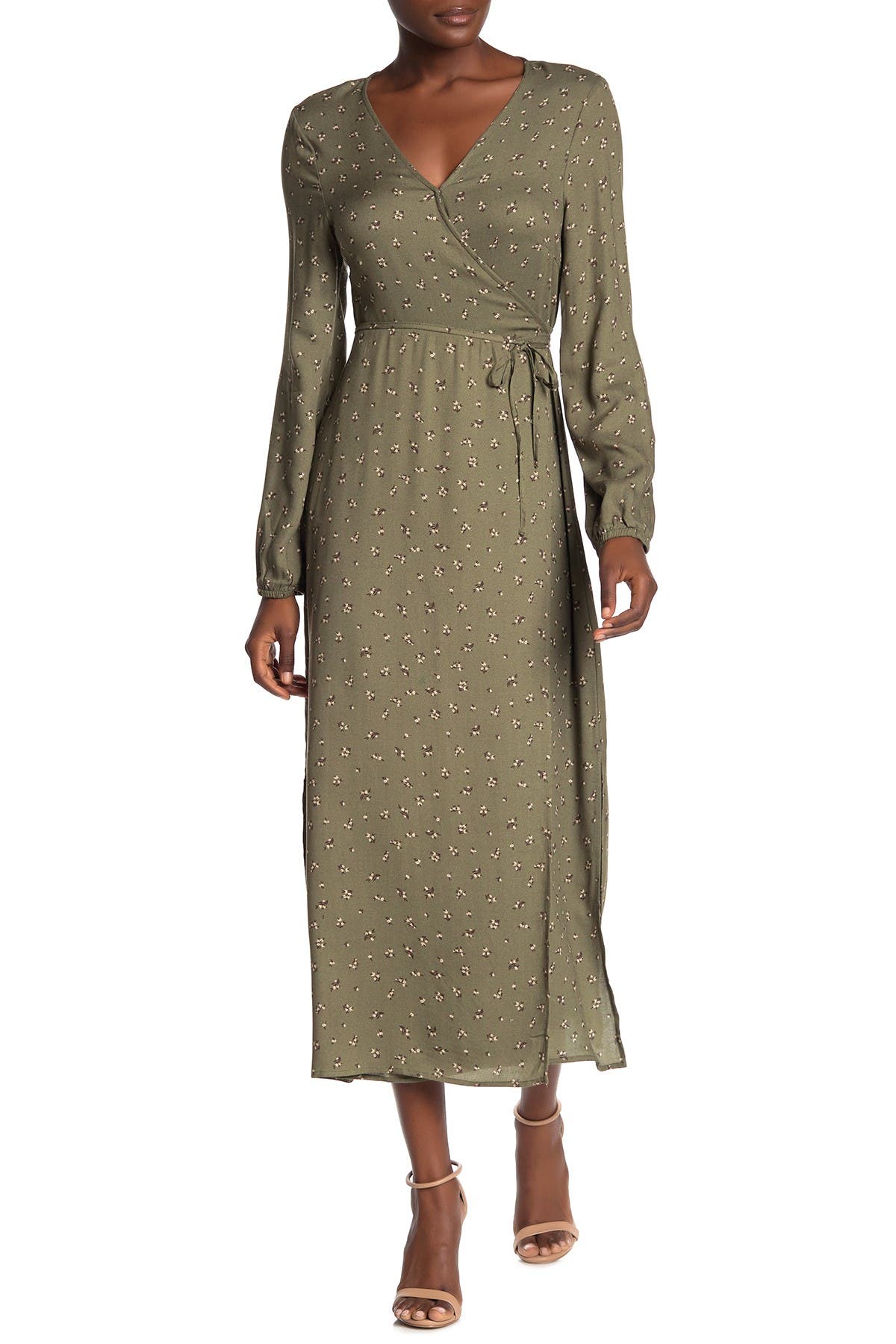 Cotton On | Long Sleeve Midi Wrap Dress 