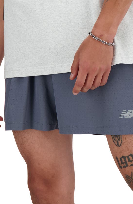 Shop New Balance Seamless Running Shorts In Graphite