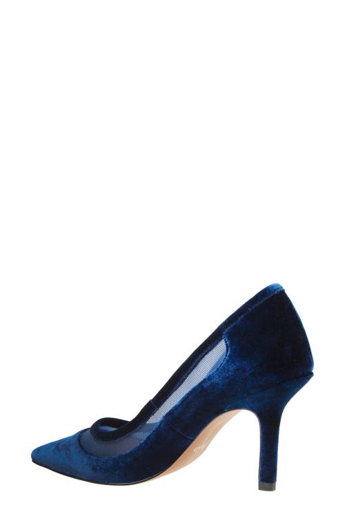 Linea Paolo Perline Pointed Toe Pump In Navy