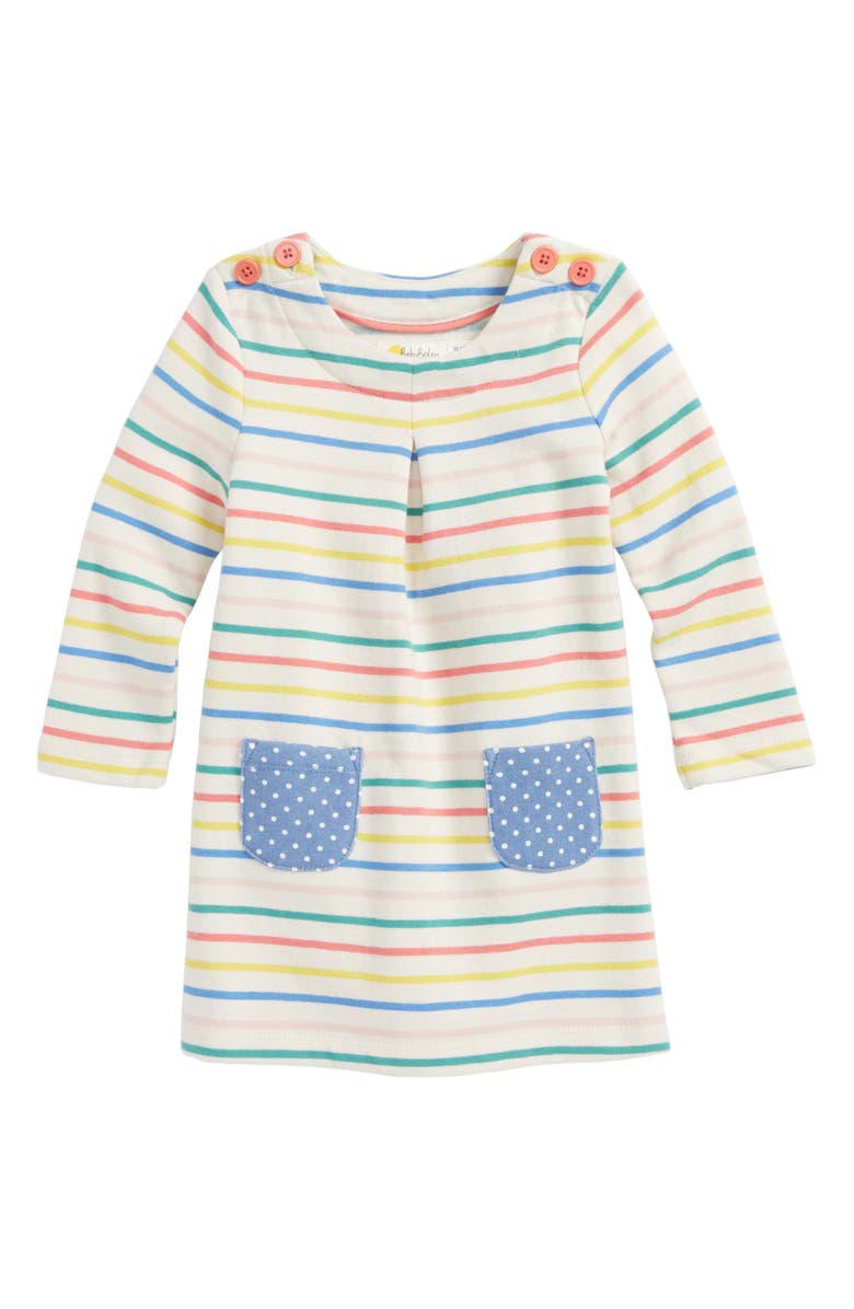 Mini Boden Fun Breton Stripe Dress (Baby Girls & Toddler Girls) | Nordstrom