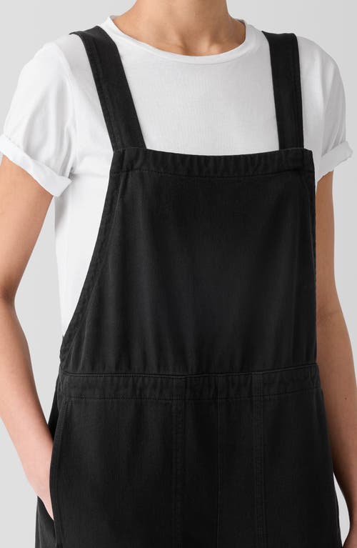 Shop Eileen Fisher Lantern Ankle Organic Cotton Overalls In Black