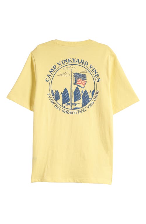 Shop Vineyard Vines Kids' Logo Graphic T-shirt In Sunny