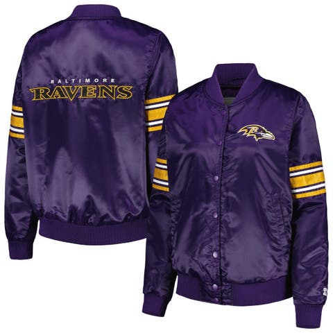 Men's G-III Sports by Carl Banks Purple Baltimore Ravens Extreme Redzone Full-Snap Varsity Jacket Size: Small