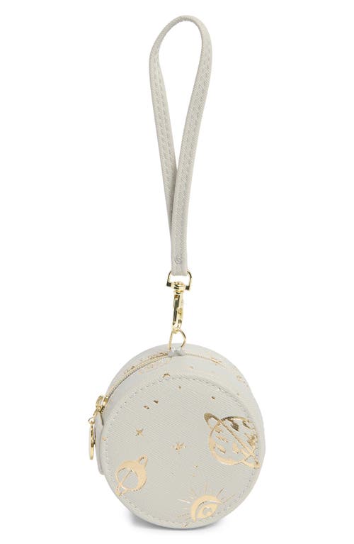 Nordstrom Mini Round Jewelry Box In Grey- Gold- Celestial