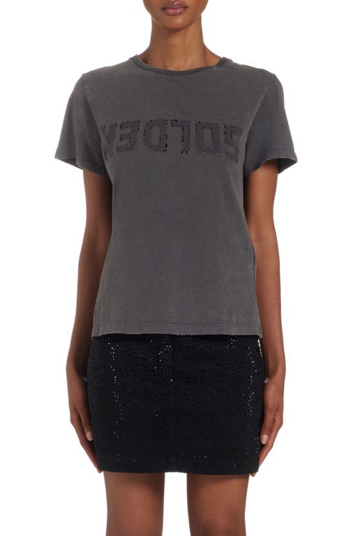Distressed Logo Graphic T-Shirt Dress in Anthracite