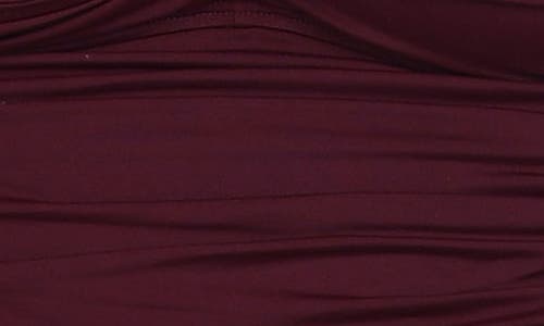 La Blanca Island Goddess Twist Bandeau Bikini Top In Dark Cherry