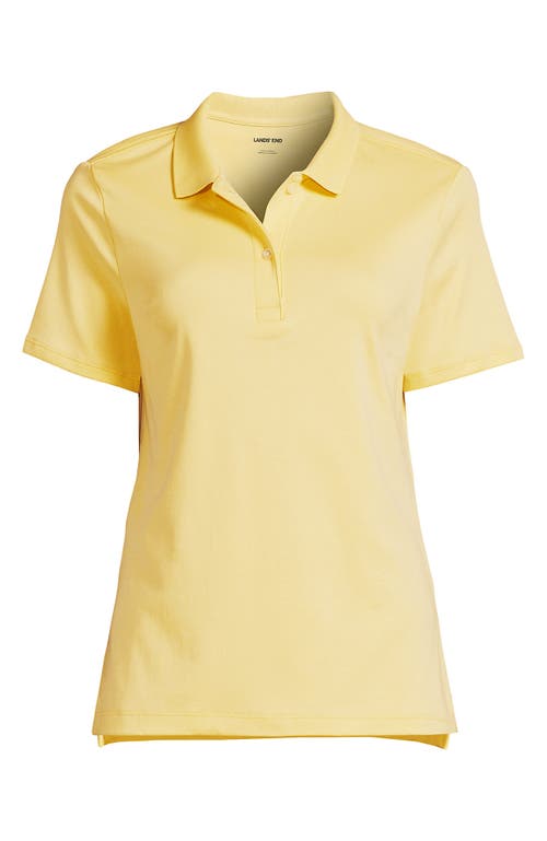 Lands' End School Uniform  Short Sleeve Feminine Fit Interlock Polo Shirt In Maize