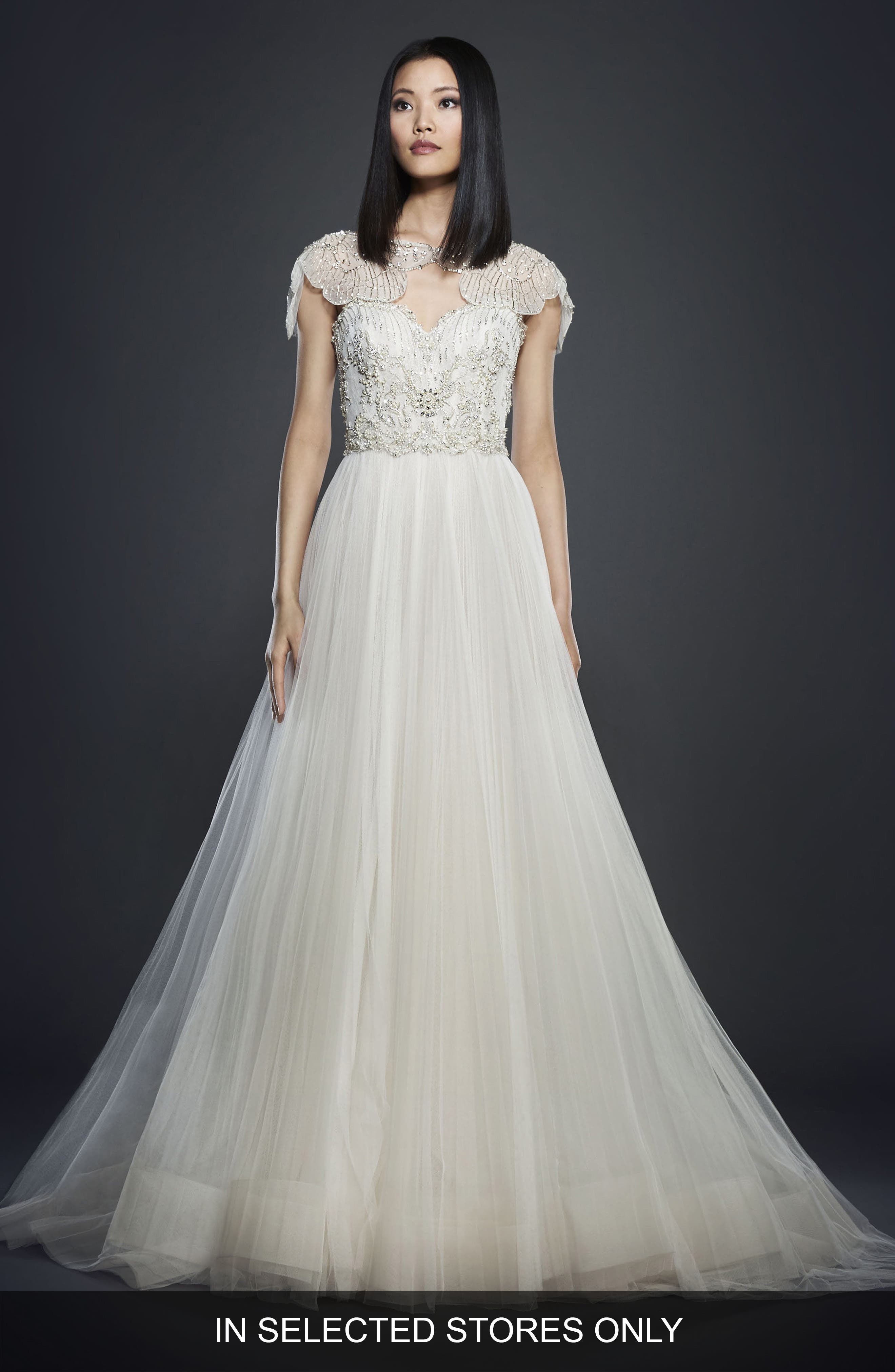 Lazaro Embellished Bodice Ballgown