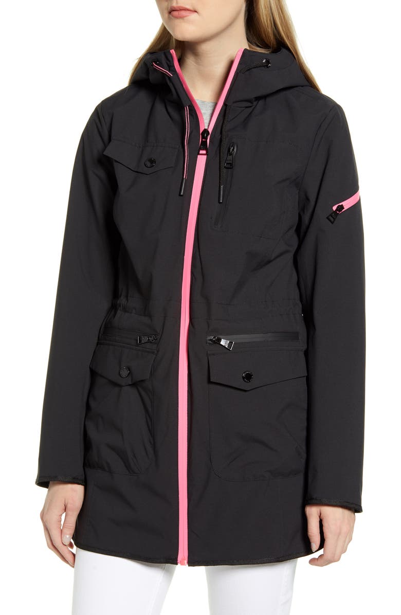 Karl Lagerfeld Paris Hooded Tech Parka, Alternate, color, 