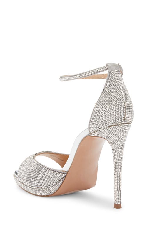 Shop Steve Madden Wiley Ankle Strap Sandal In Silver