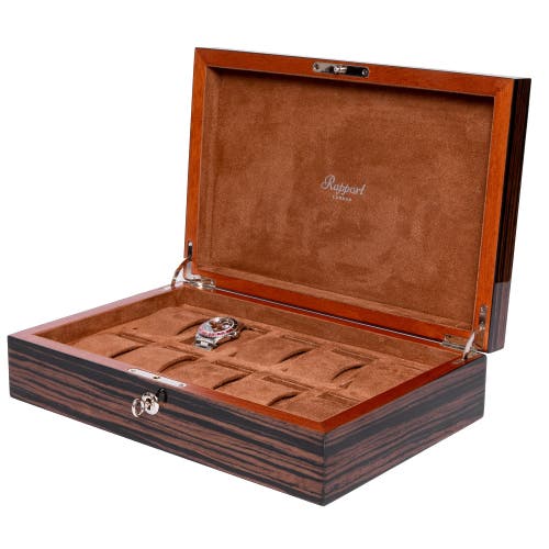 Rapport London Heritage Ten Watch Box In Macassar