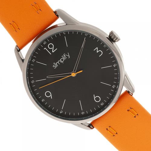 Simplify Unisex The 6300 Watch In Orange/black