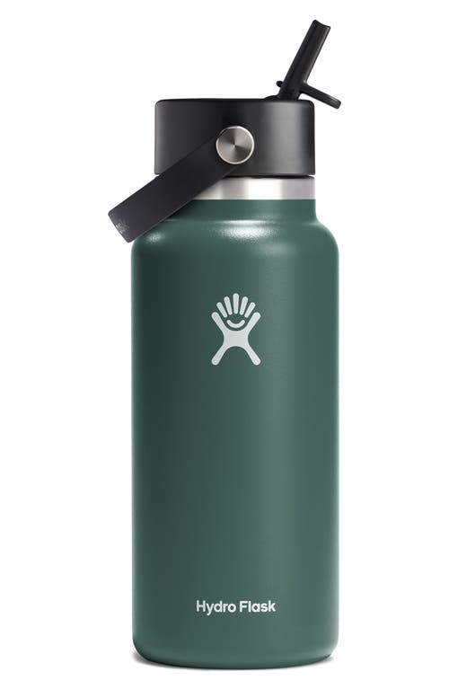 Hydro Flask 32-Ounce Wide Mouth Flex Straw Cap Water Bottle in Fir at Nordstrom, Size 32 Oz
