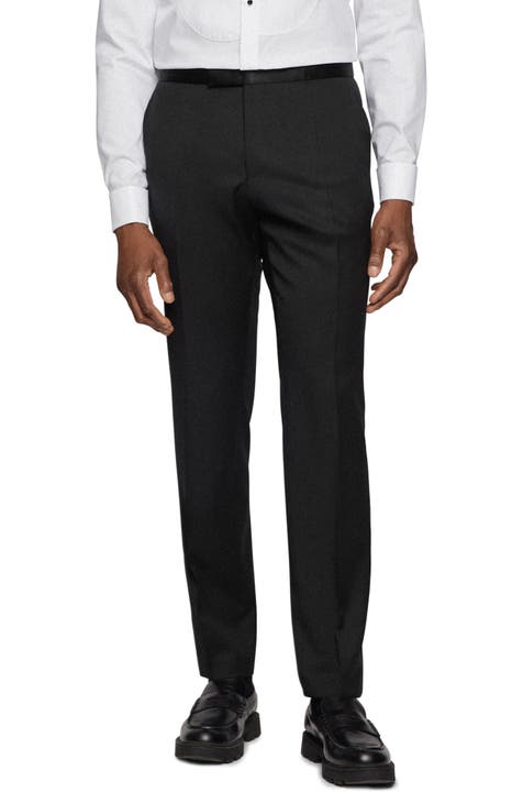 Cheap Autumn Solid High Waist Trousers Men Formal Pants High Quality Slim  Fit Business Casual Suit Pants Hommes