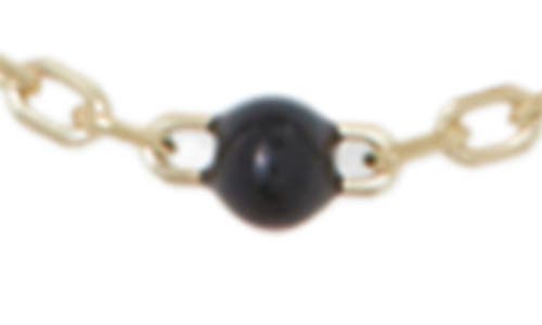 Shop Argento Vivo Sterling Silver Enamel Dot Station Necklace In Gold/black