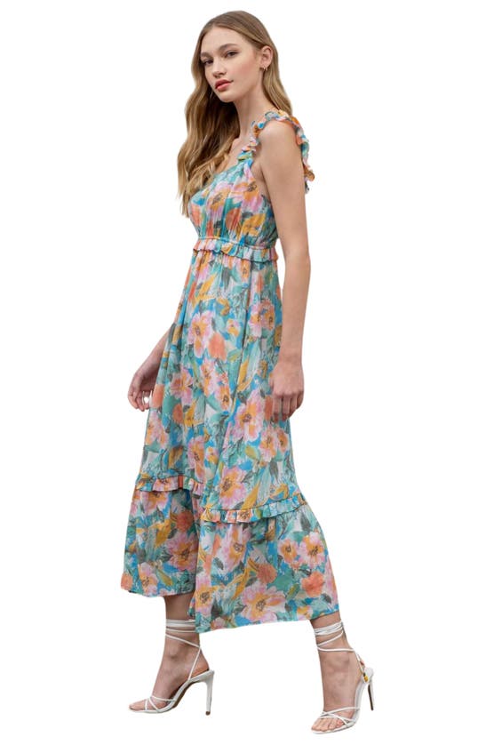 BLU PEPPER BLU PEPPER FLORAL MIDI SUNDRESS