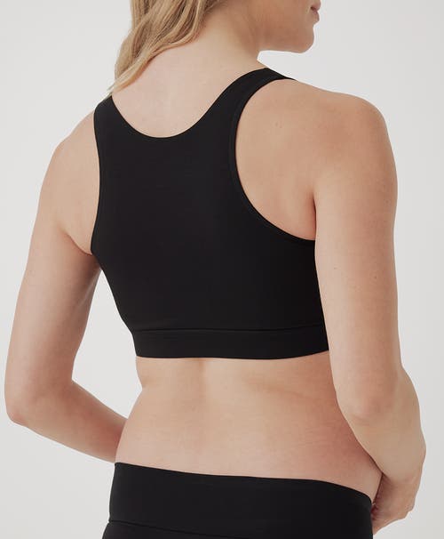 Pact Organic Maternity Nursing Bralette In Black