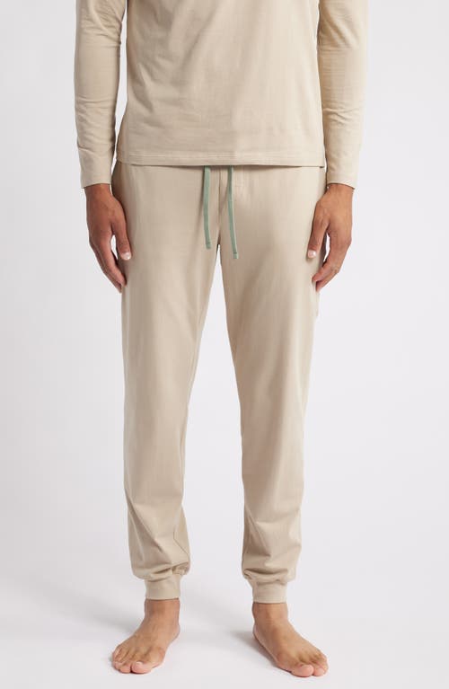 Shop Hugo Boss Boss Mix Match Pajama Joggers In Light Beige