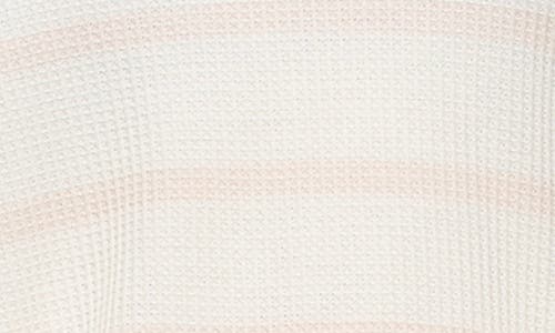 Felina Jolie Thermal Knit Henley Pajamas In Whisper White