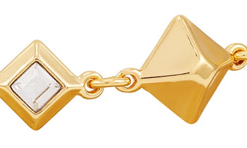Vince Camuto Crystal Pyramid Line Bracelet In Goldtone