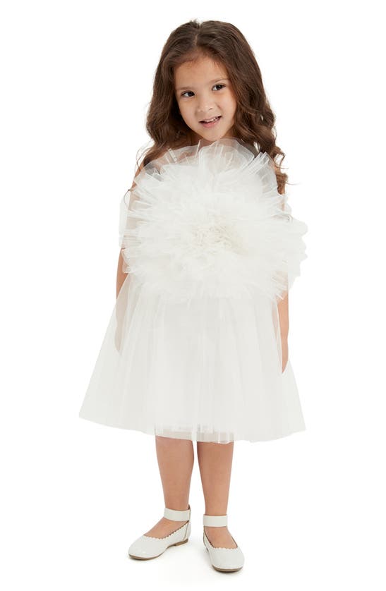 Shop Bardot Junior Kids' Gianna Rosette Tulle Party Dress In Orchid Wht