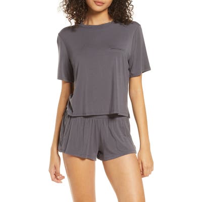 Eberjey Finely Pajama Top, Grey