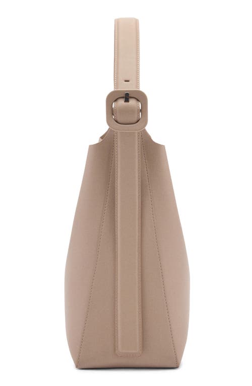 Shop Mango Faux Leather Shopper In Light/pastel Brown