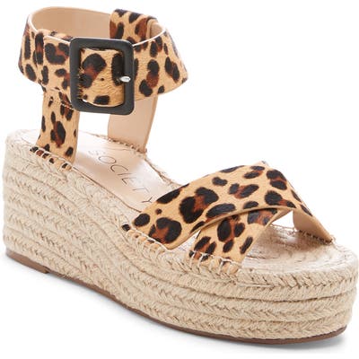 Sole Society Audrina Platform Espadrille Sandal, Brown