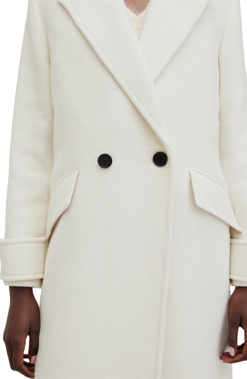 Shop Allsaints Mabel Double Breasted Coat In Desert White