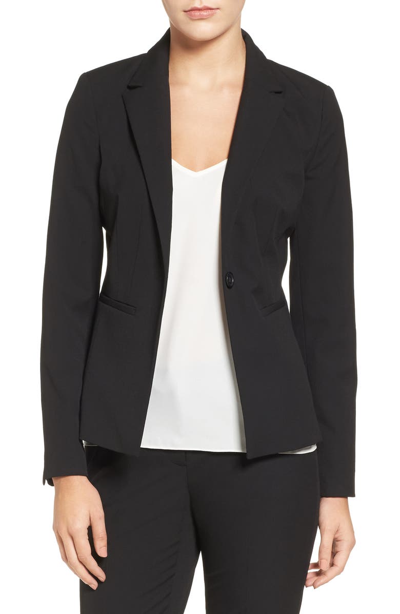 Halogen® 'Ela' One-Button Stretch Suit Jacket (Regular & Petite ...