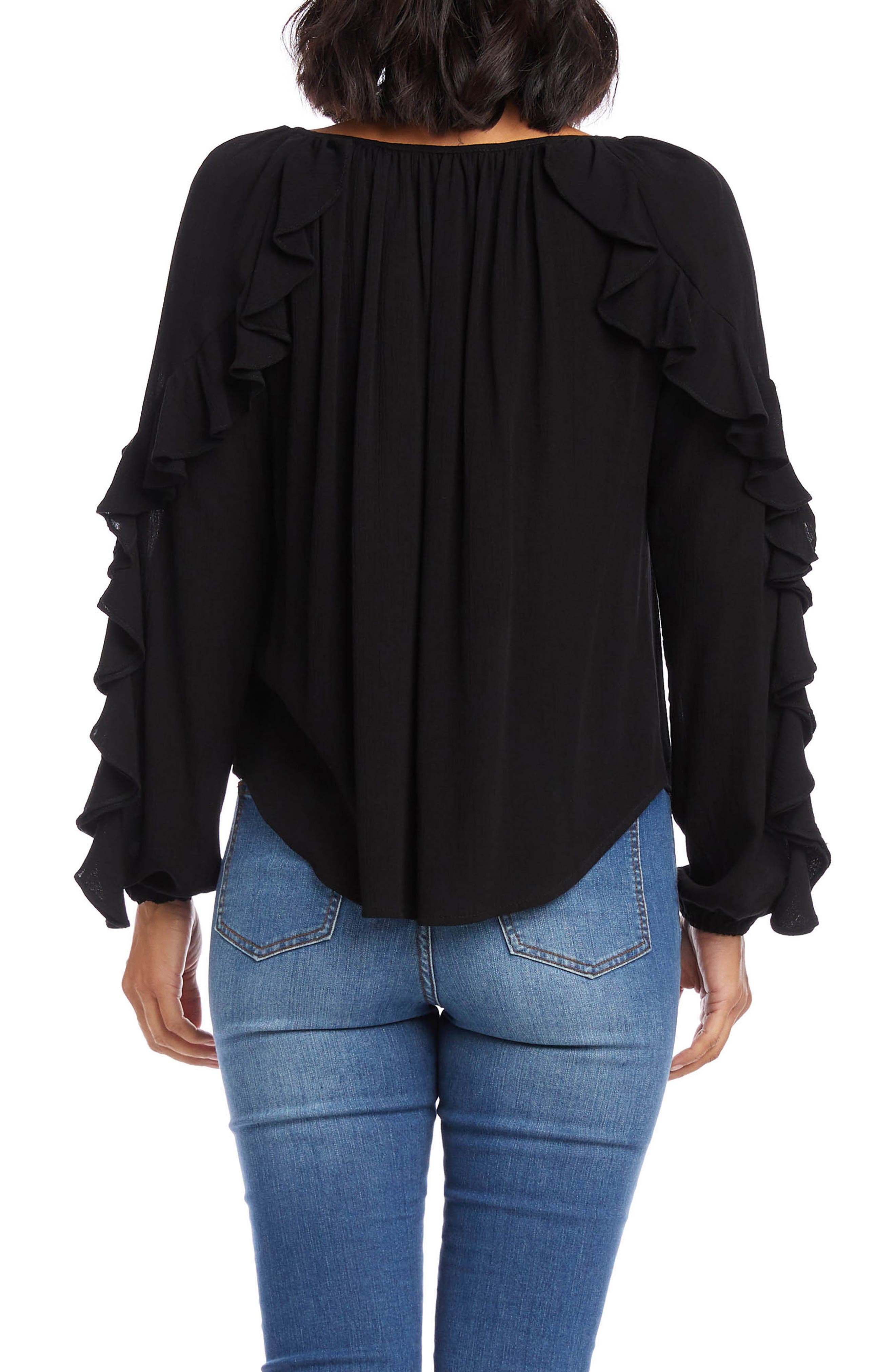 Karen Kane Ruffle Sleeve Top | Nordstrom