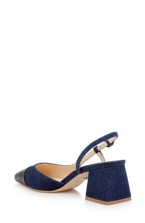 Shop Dee Ocleppo Naples Cap Toe Slingback Pump In Blue/black