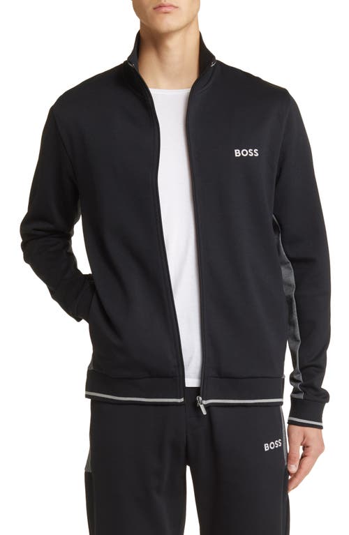 BOSS Tipped Track Jacket Black at Nordstrom,