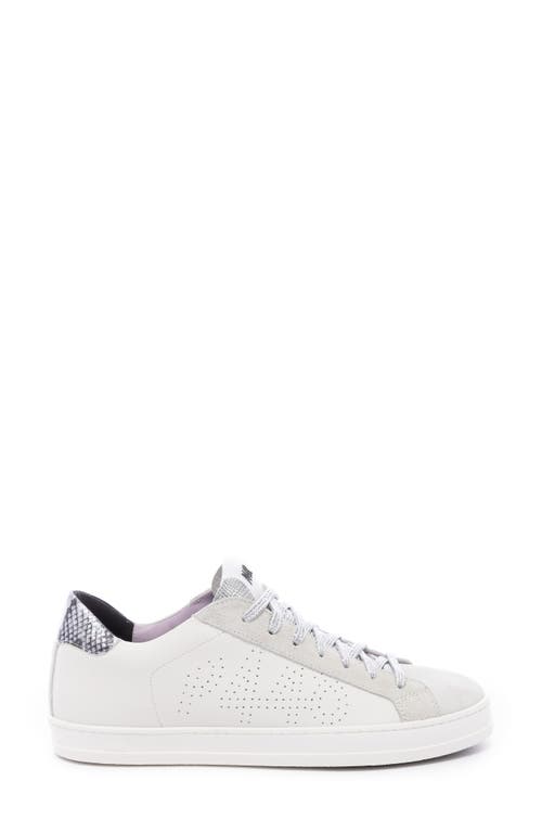 P448 John Low Top Sneaker In White/lilac