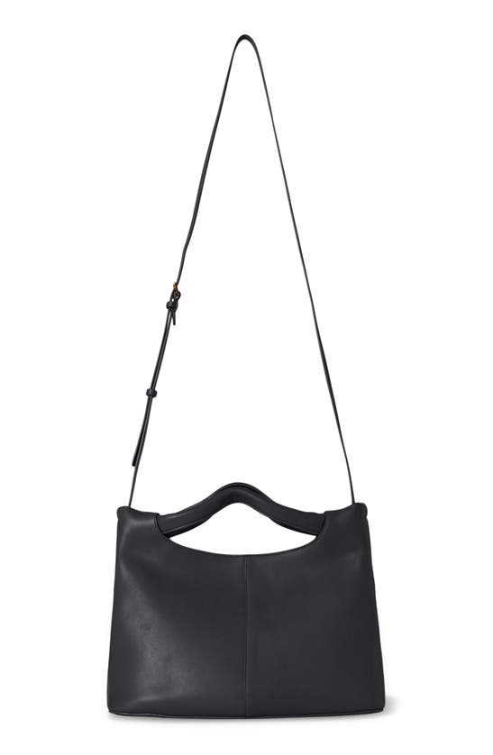 The Row Camdem Leather Tote In Black