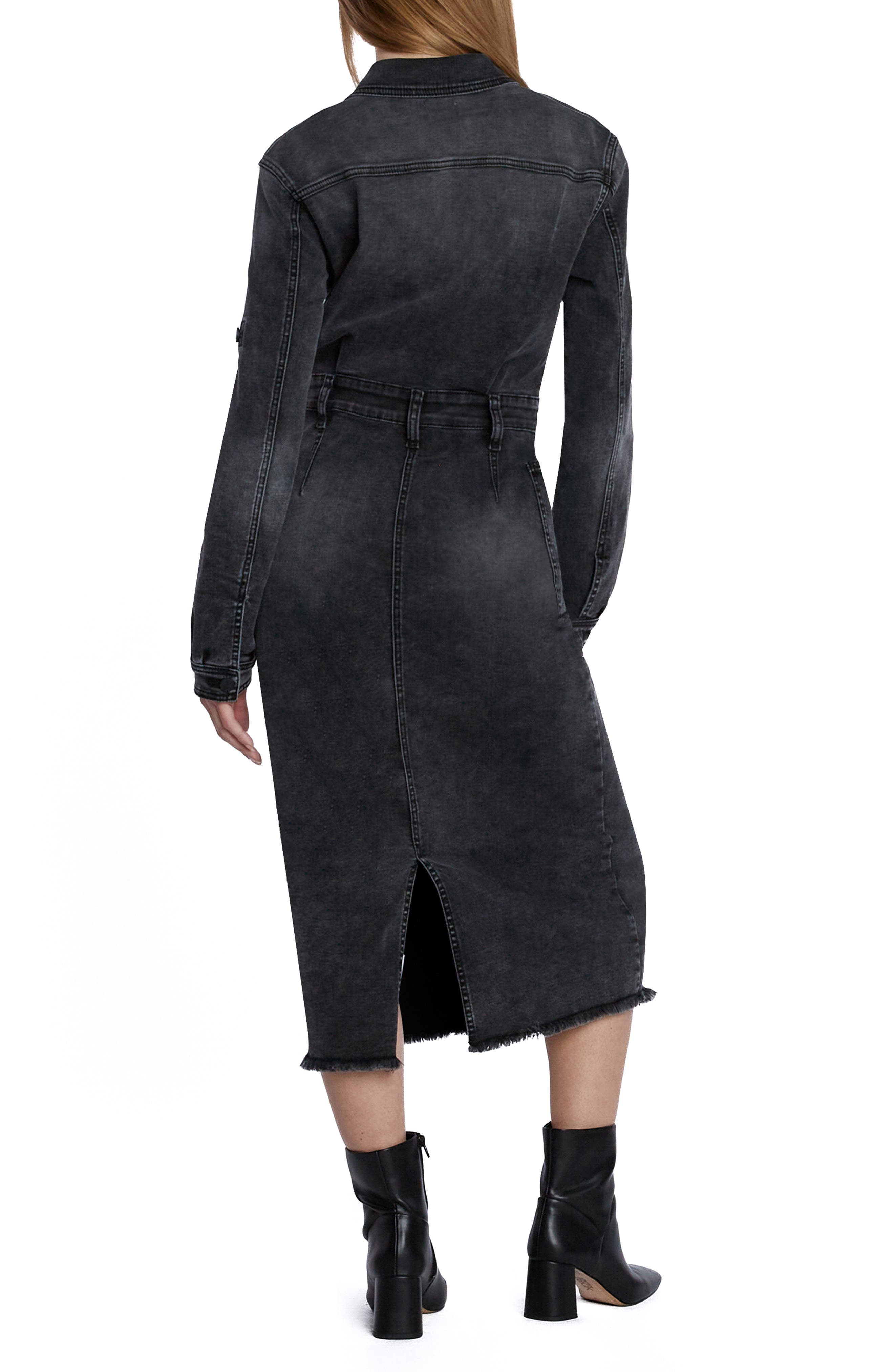 Wash Lab Denim Nora Long Sleeve Denim Maxi Shirtdress Nordstrom