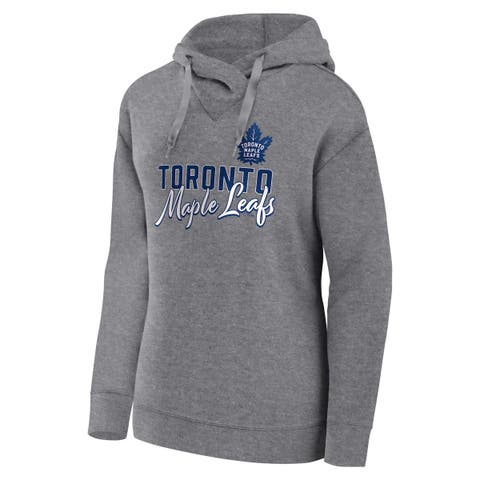 Fanatics Branded Women's Fanatics Branded Heathered Royal New England  Patriots Sport Resort Vintage Arc Cropped Raw Edge - Pullover Hoodie