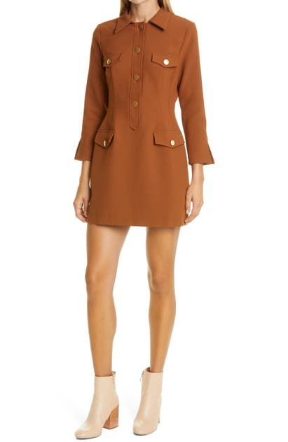 Click to view more detailed imagery on our partner's website Bytimo Tailored Blazer Minidress In 480 - Rust