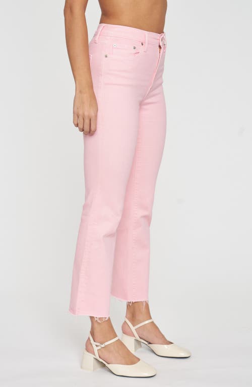 Shop Daze Shy Girl Distressed Crop Flare Jeans In Blushing