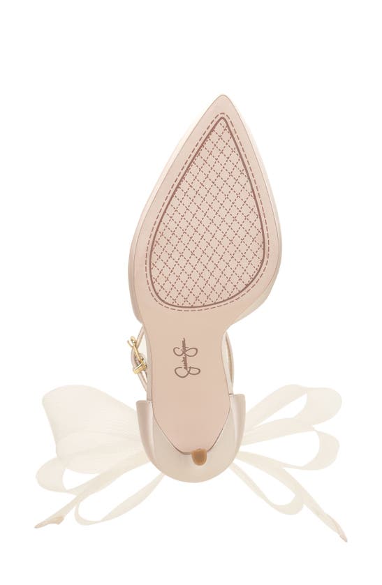Jessica Simpson Phindies Ankle Strap Pointed Toe Pump In Off White