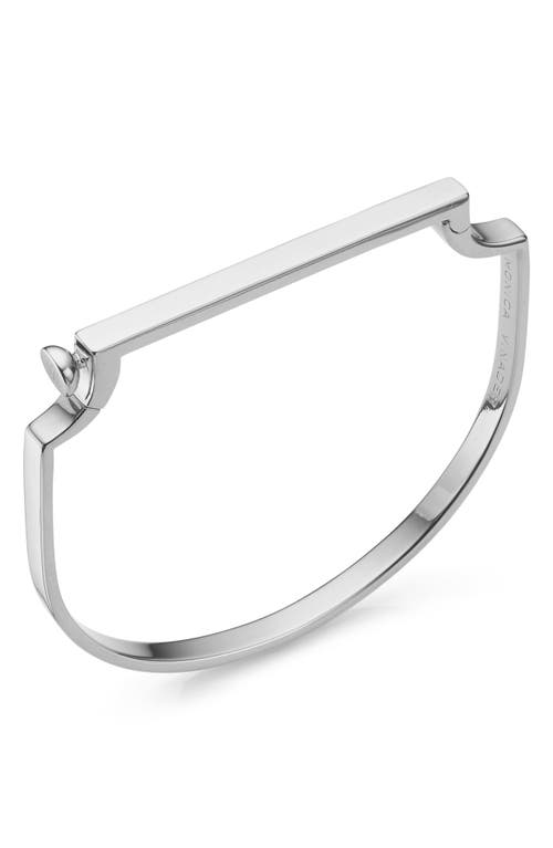 Signature Thin Bangle Bracelet in Silver