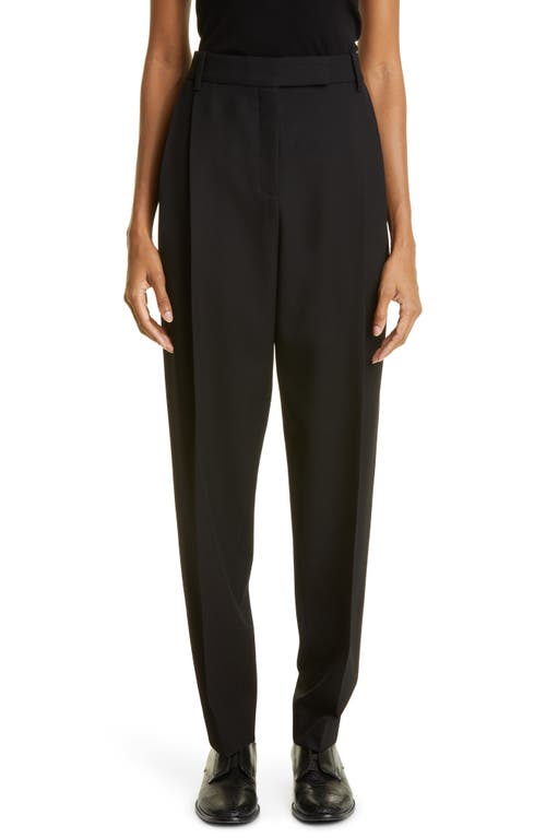PARTOW Bacall High Waist Wool Twill Pants in Black