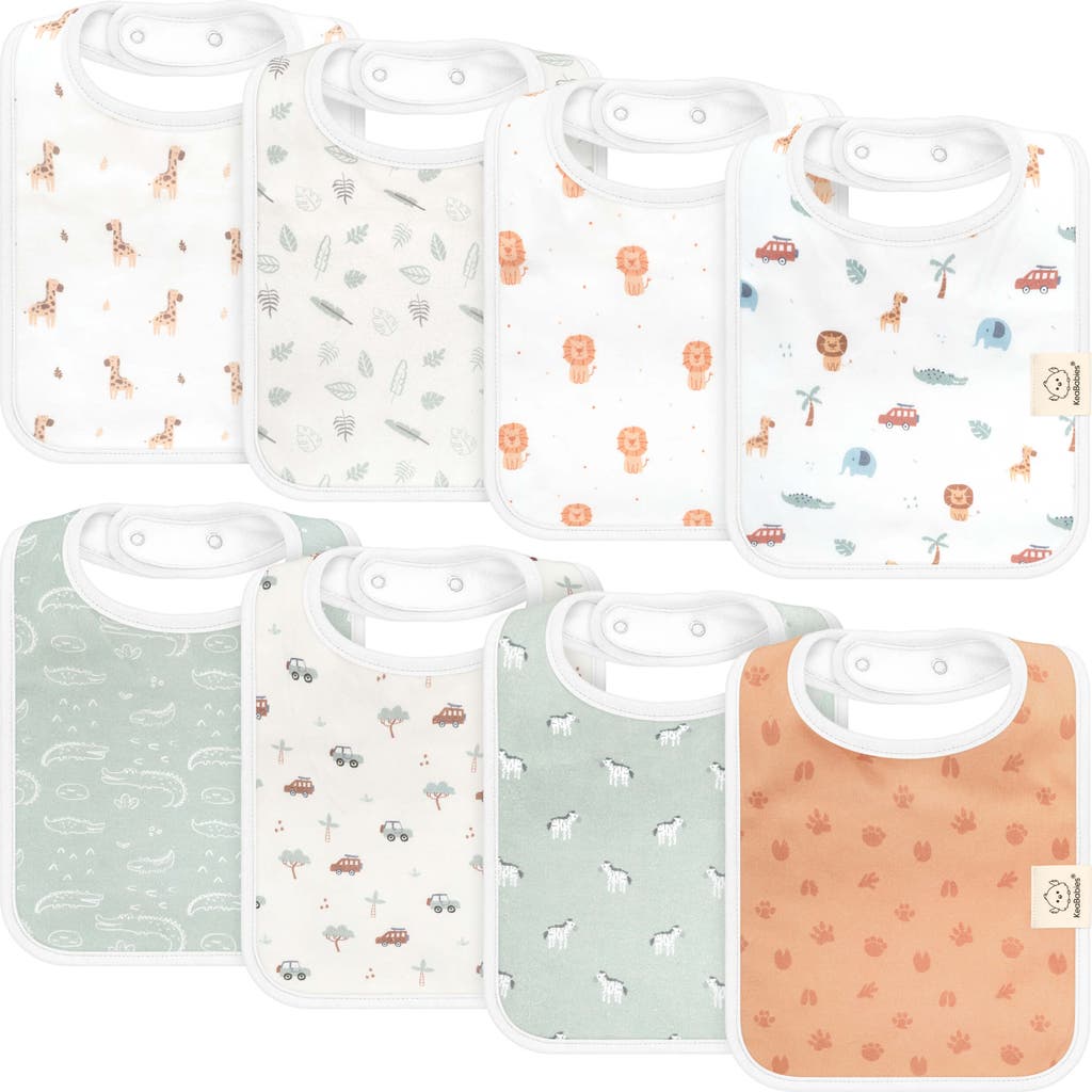 Keababies 8-pack Coast Drool Bibs In Multi