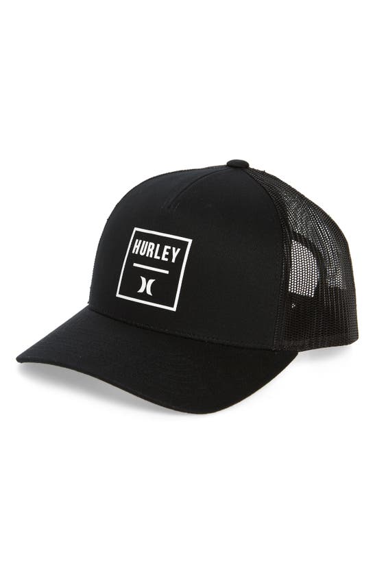 Shop Hurley Square Trucker Hat In Black