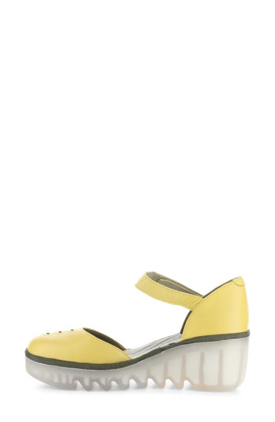 Shop Fly London Biso Wedge Pump In 020 Yellow Ceralin