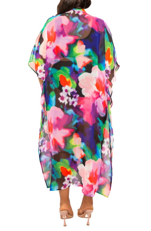 Shop Buxom Couture Print Cover-up Shirtdress In Pink Multi