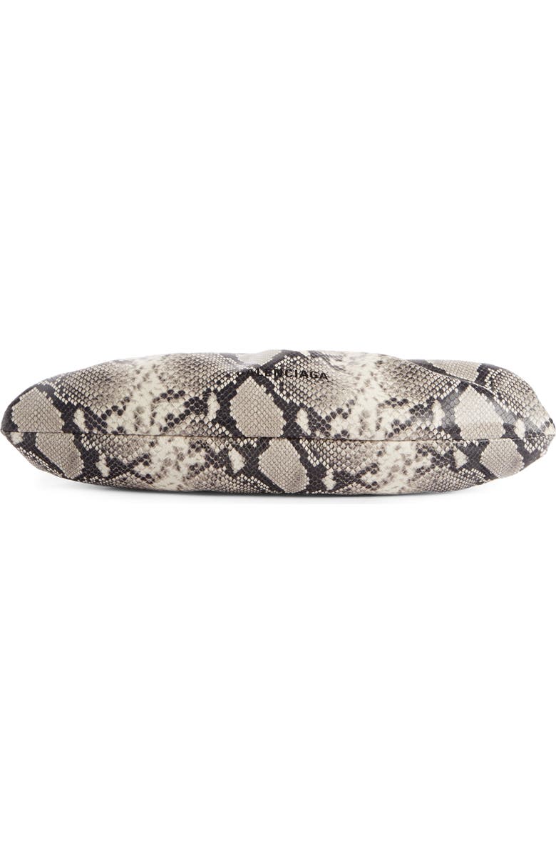 Balenciaga Extra Large Cloud Python Embossed Leather Clutch, Alternate, color, 