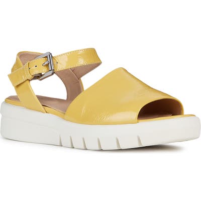 Geox Wimbley Platform Sandal, Yellow