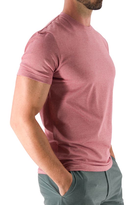 Devil-dog Dungarees Feeder Stripe T-shirt In Melange Withered Rose