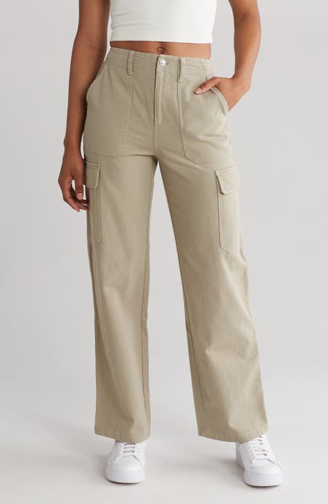 Spanx high waist skinny cargo pants in beige